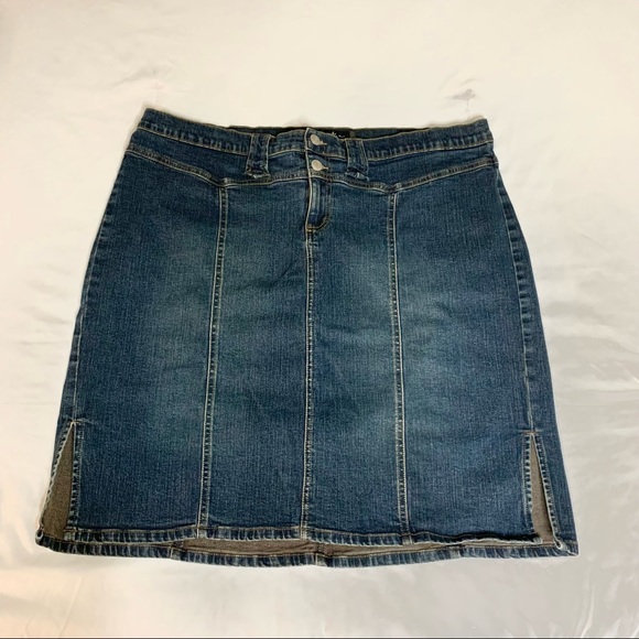 Vintage Jalate paneled A line Denim Skirt - Picture 1 of 4